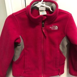 Pink north face fleece 2t